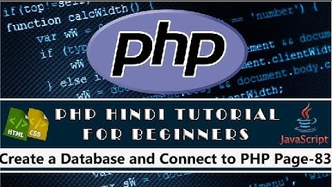 Create a Database in PHPMYADMIN and connection in PHP Page Tutorial-83(Hindi/Urdu)