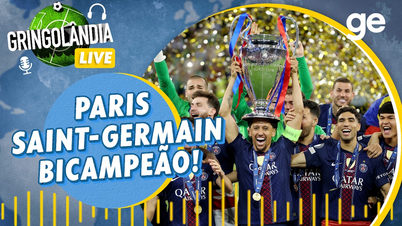 AO VIVO! GRINGOLÂNDIA ANALISA PSG BICAMPEÃO DA CHAMPIONS LEAGUE! | #podcast | ge.globo