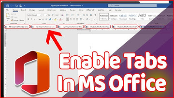 Enable Tabs Option In Microsoft Office Easily In 2022 (All Version) ✔✔✔