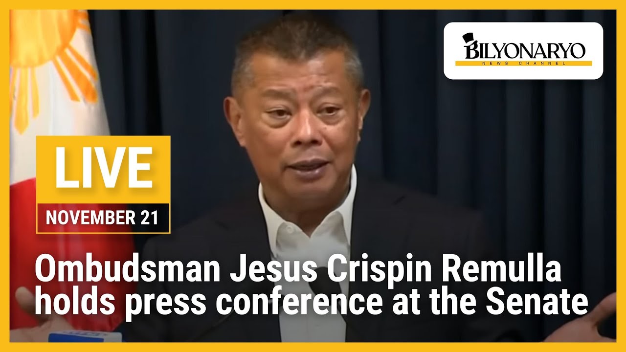 LIVE: Ombudsman Jesus Crispin Remulla holds press conference at the Senate | Nov. 21, 2025