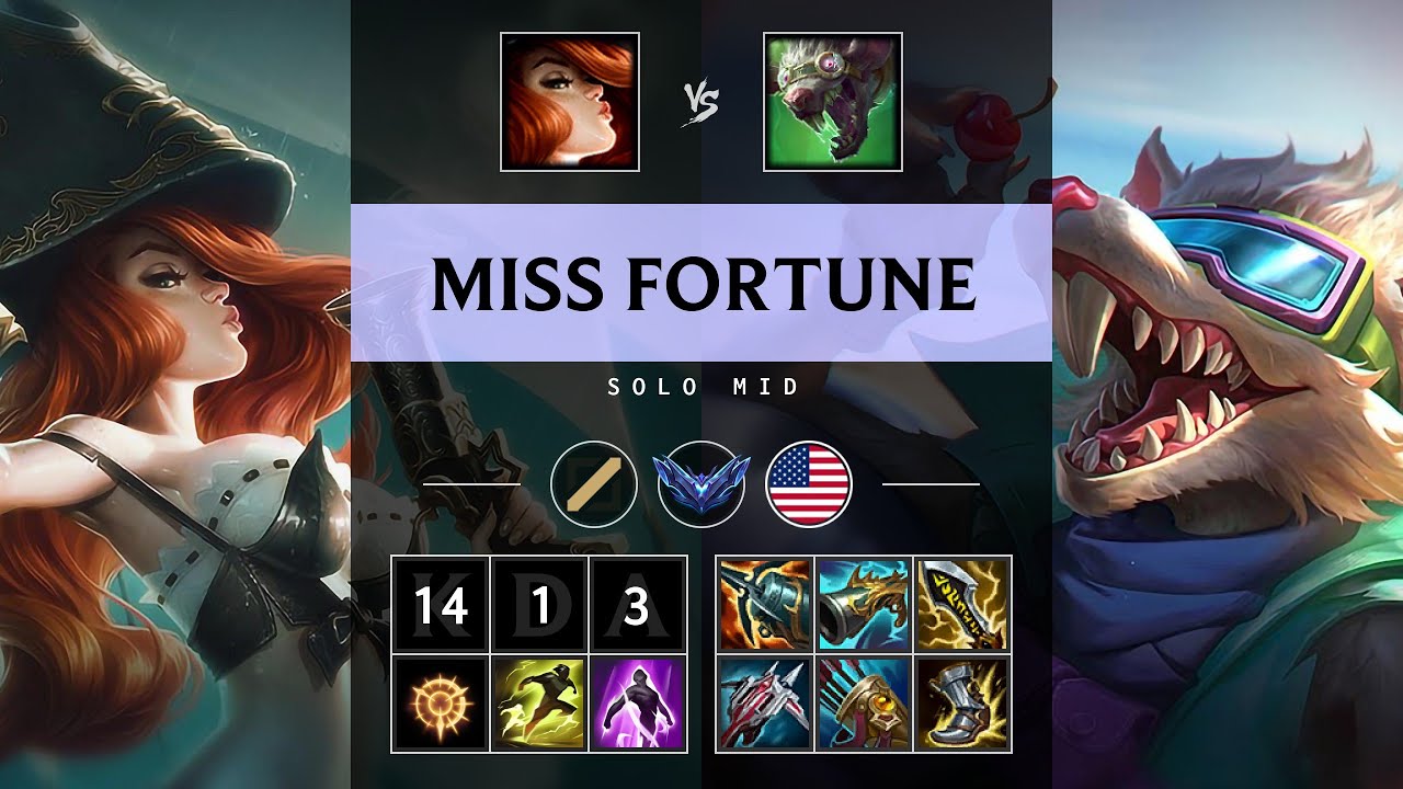 Miss Fortune Mid vs Twitch - NA Diamond Patch 25.16