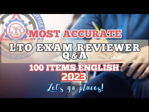 LTO EXAM REVIEWER Q&A | 100 ITEMS ENGLISH TEST(Including common road Signs)