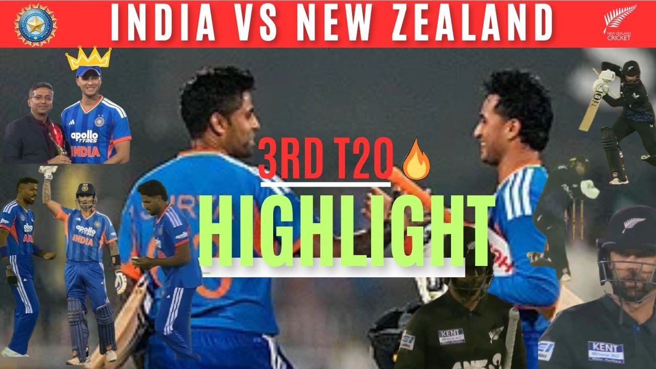 IND vs NZ 3rd T20I Highlights 🔥 | Abhishek–SKY Show | India Clean Sweep ...