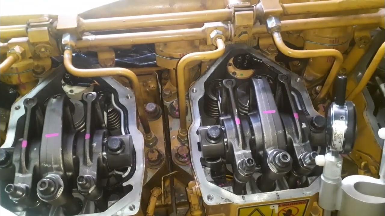 Cat3512c engine how to adjust valve lash adjust injectors hight