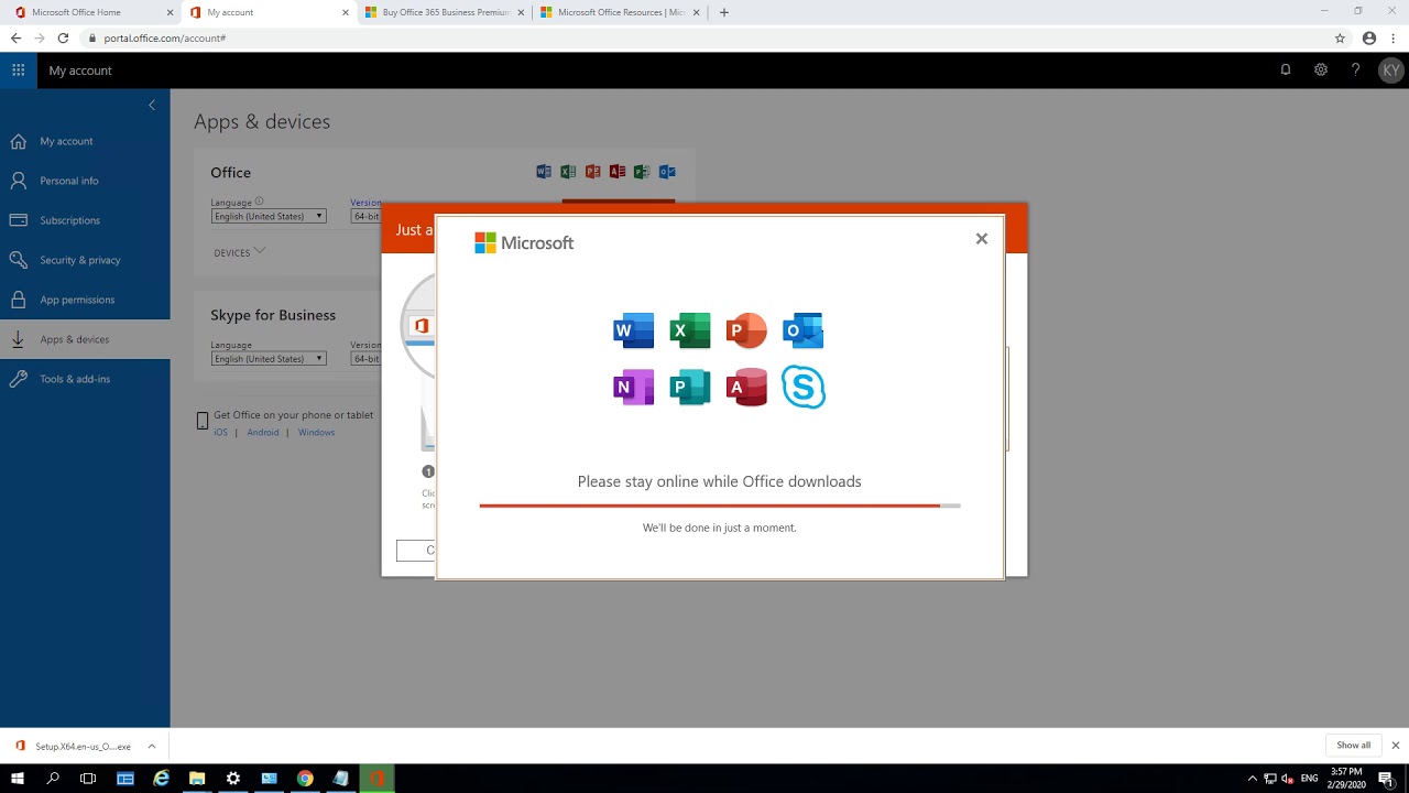 install office 365 for business