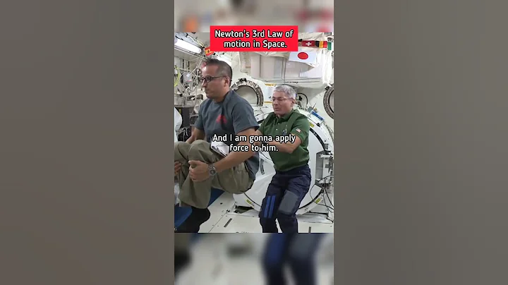 Newton's 3rd Law of Motion in space #spacestation #physics