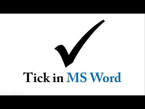 Video: How To Put A Check Mark In A Word