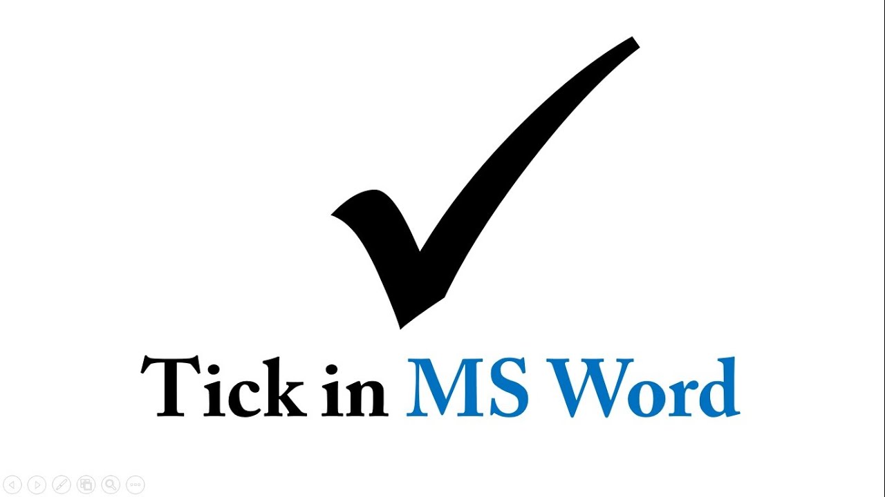 How to bring the Tick Symbol or Check Mark in MS Word ✓