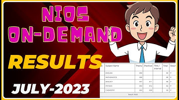 Nios on-demand Result 2023 July/Nios July 2023 Result declared/Nios On-Demand Result