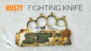 Old Hand-Made Fighting Knife Restoration| 15 MIN RESTORATION