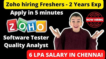#zoho #company #reviews @Zoho #hiring #Freshers #graduates 2020 - 2022 batch #QA #Quality Analyst
