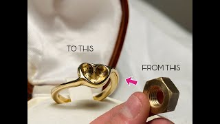 How to make a ring with a brass hex nut