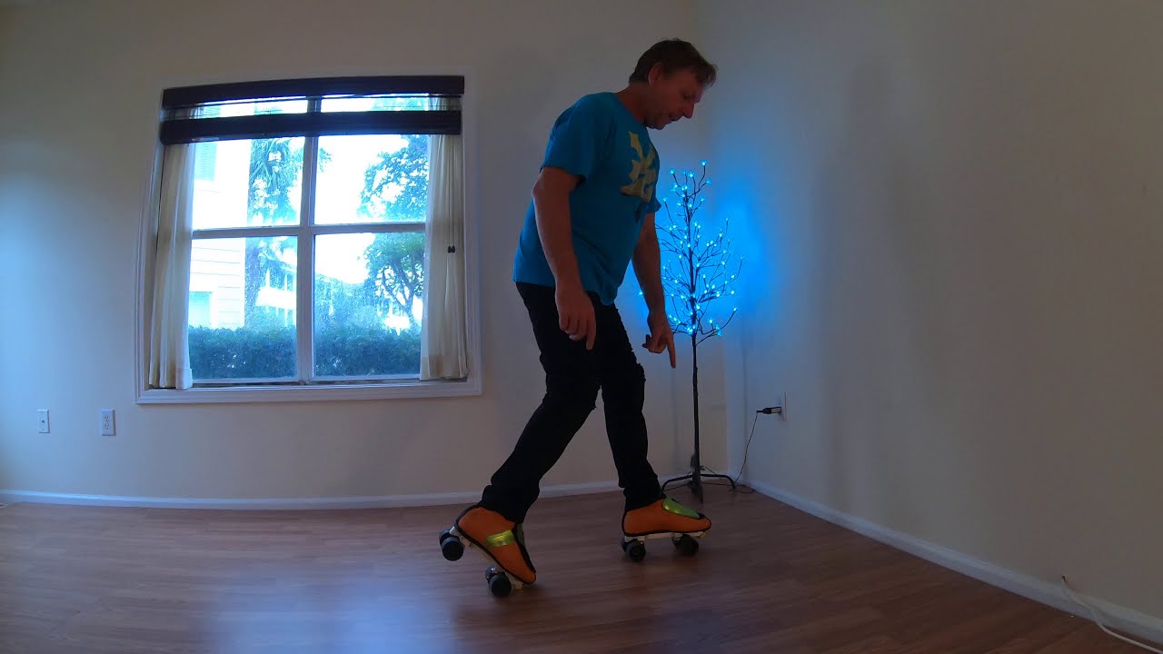 How to 'moon walk' on roller skates! YouTube