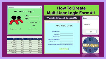 How To Create A MultiUser Login Form In Excel VBA || Part 1