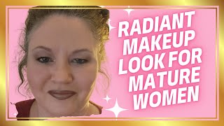 Radiant Over 50 with a Mauve Plum  Eyeshadow and Makeup Look