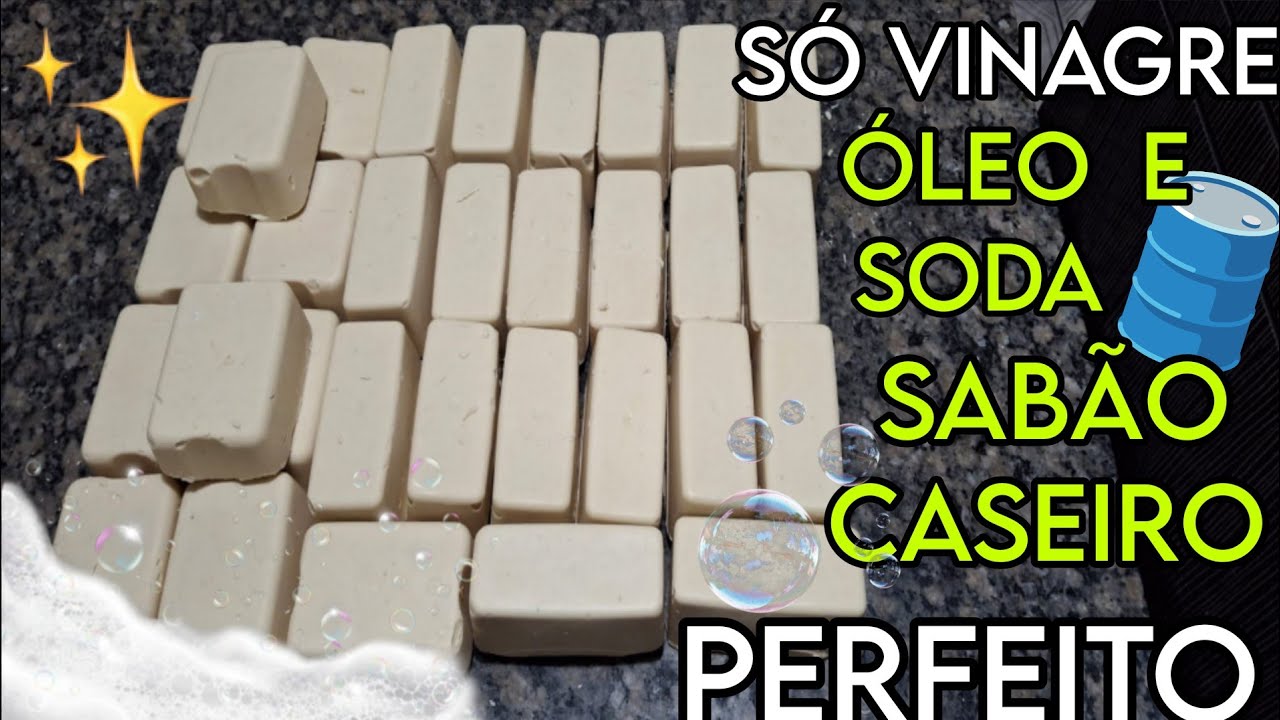 SÓ VINAGRE OLÉO 🛢️ E SODA SABÃO CASEIRO PERFEITO 🌟