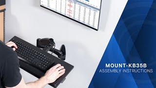 MOUNT-KB35B Pneumatic Wall Mounted Keyboard Tray Assembly by VIVO