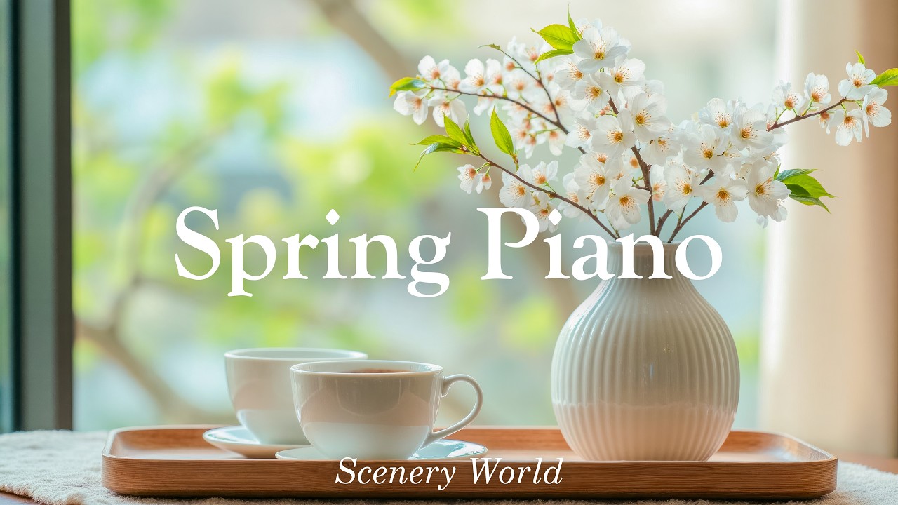 따뜻한 봄날을 채우는 감성 피아노 플리 🤍 마음을 감싸는 잔잔한 연주 🌿🎹 Spring Piano | Scenery World