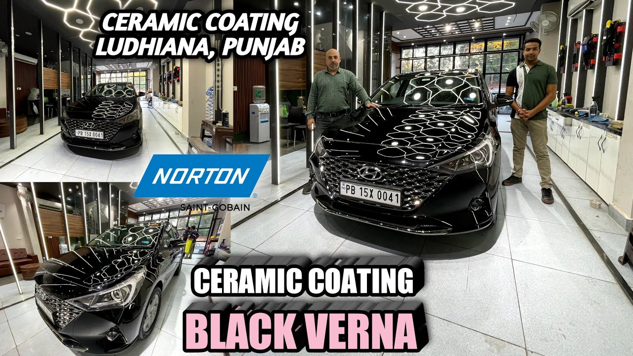 Ceramic Coating on BLACK VERNA 🏴‍☠️ Ceramic Coating In LUDHIANA ⚡️