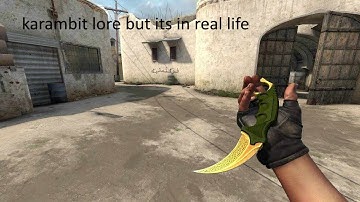 CS:GO karambit lore but its in real life