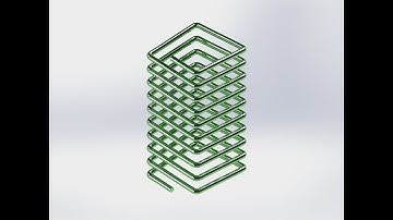 SolidWorks Tutorials creation of Rectangular coil with details and dimensions