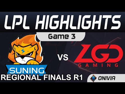 SN vs LGD Highlights Game 3 Round 1 LPL Regional Finals 2020 Suning vs LGD Gaming by Onivia