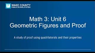 Math 3 Unit 6 Unit Overview