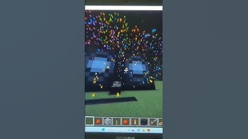 Minecraft note blocks and fireworks show