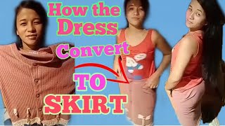 1 minute DIY clothes and crafts convert to Skirt