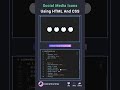 🗿 Social Media Icons Using HTML And CSS 💀 #js #htmlcss #programming #animation #linux