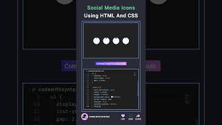 🗿 Social Media Icons Using HTML And CSS 💀 #js #htmlcss #programming #animation #linux