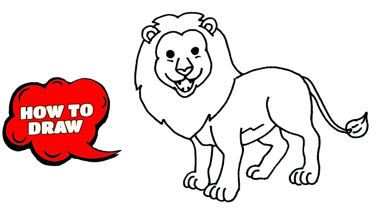 How to Draw a Lion easy | Lion Drawing Tutorial | Simple Drawing ...