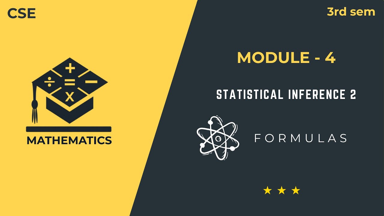 Statistical Inference 2 Formulas | Module 4 - YouTube