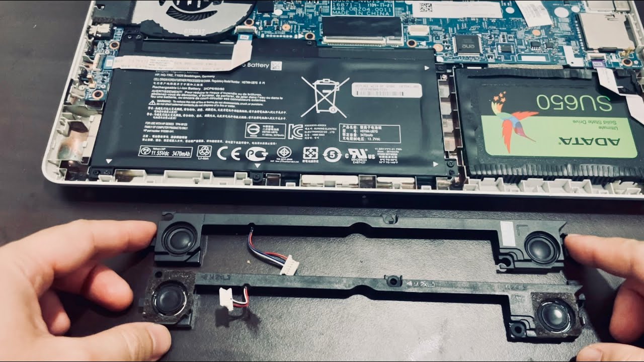 How to Replace a Laptop Speaker (HP Pavilion x360) - YouTube