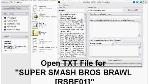 Starman3 Teaches Youtube how to Hack Super Smash Bros Brawl Textures