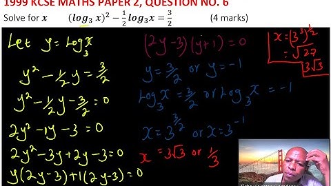 1999 KCSE MATHEMATICS PAPER 2 NO 6