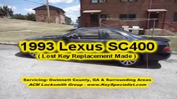 1993 Lexus SC400 - Lost key replacement made from scratch!