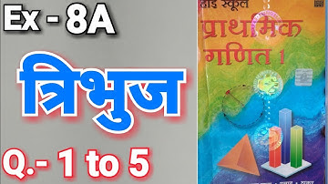 Class - 9, Bharti Bhavan, , Math,  , Ex - 8A, Q.no 1 to 5