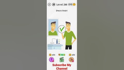 Braindom Level 268 (Shave Brain) Solution