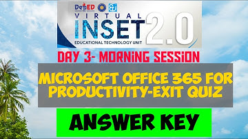 VINSET 2.0 DAY 3 ANSWER KEY|Microsoft Office 365 for Productivity-Exit Quiz