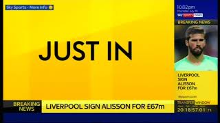 CONFIRMED: Liverpool Sign Alisson Becker From AS Roma For £67m
