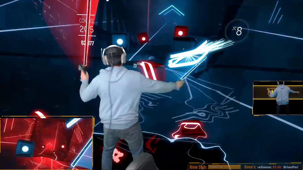 Trying Out Third Person Camera(LIV) In Beat Saber (Harder Faster Stronger, Punk) YouTube