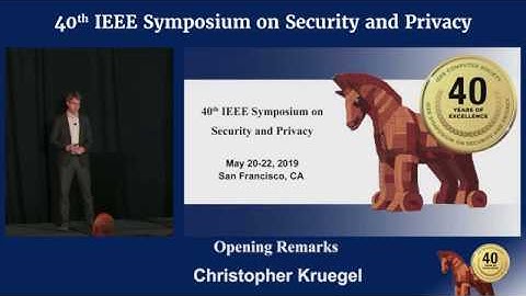IEEE S&P 2019—Opening Remarks—Program Chair