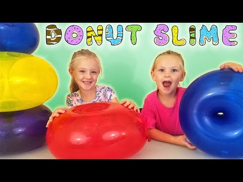 Find Your Slime Ingredients Challenge! Crazy Giant Donut Balloons Scavenger Hunt!