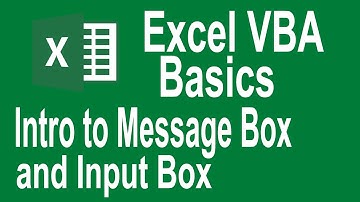 Excel VBA Programming Basics Tutorial # 7 | Introduction to Msgbox and InputBox