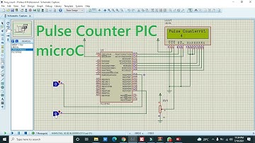how to make a pulse counter with pic18f452 microcontroller in proteus using micro C