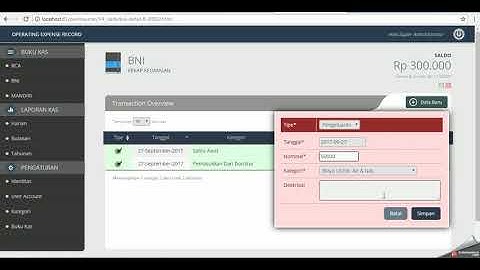 Aplikasi Akuntansi Keuangan Personal, Organisasi, dan Bisnis Berbasis WEB dengan PHP dan MySQL
