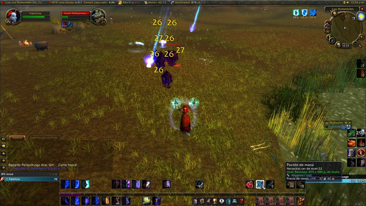 mage aoe grinding leveling / world of warcraft classic / levels 22 27