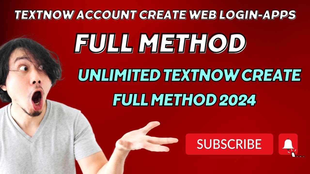 How to create textnow account 2024 | Unlimited Textnow Create Web login ...