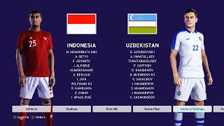 Indonesia Vs Uzbekistan Semi Final AFC | eFootball PES 2021 Leg 1